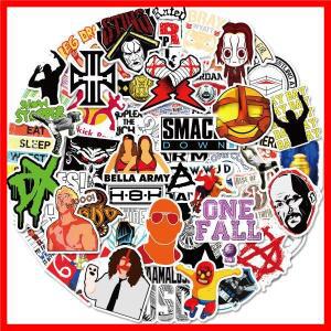 50pcs 텍스트 미국 레슬링 트롤리 케이스 기타 스케이트 보드 귀여운 낙서 바디 방수 스티커