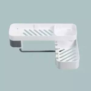 욕실회전선반 그레이 욕실수납함 욕실정리함