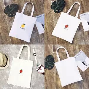 달코미 과일 지퍼 캔버스백 그림그리기 무지 에코백