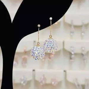 [볼라레]14K 지에프 12mm 오로라 미러볼 후크귀걸이 SSS1703