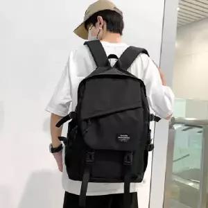 (색상 블랙)베넬라 캐주얼 심플 백팩 경량 학생 소형 남성 여성 경량 학교 책가방 해외 여행 가벼운