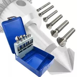 HSS 카운터싱크비트 6PCS세트목재가공 플라스틱용 구멍뚫기 홀형HSS 모따기 사라기리 드릴 목공 3날