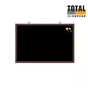 블랙자석보드 월넛우드 재질 300x400학원 회사 스케줄 까만 검은색 미니칠판