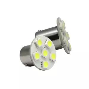 24V S25 BA15D 6LED 국산 무극성 LED 화물차 R5W 전구 벌브 2개1세트자동차램프 튜닝 차량 기타용품 실내등