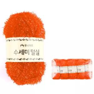 JMds 유니아트 뜨개실 (털) 수세미 미니 (5개입) (주황) 아크릴 재료 만들기 코바늘질 수예용품