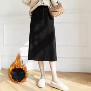 기모 H라인 밴딩 겨울 코듀로이스커트 골덴치마 트임 트임스커트 패션아이템