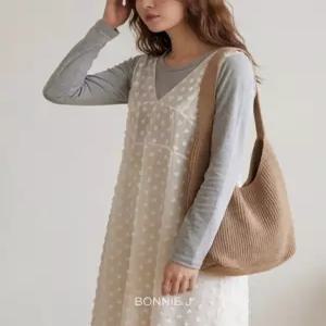 [보니제이]시스루 사계절 레이어드 뷔스티에 롱원피스 (발레코어