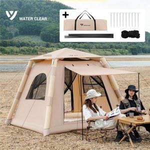 샤크팡 방수 에어텐트 쉘터 텐트 감성캠핑 대박 차박 간편설치 면텐트