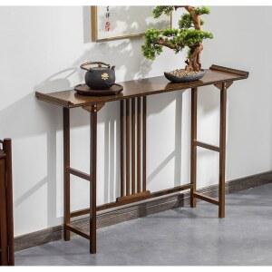 샤크팡 단단한 우드 프레임 엔틱 복도 현관 테이블 콘솔 좁은