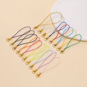 호환상품 20/50개 랜야드 라리어트 스트랩 코드 로브스터 클립 로프 키체인 훅 모바일 세트 참 키링 펜던트