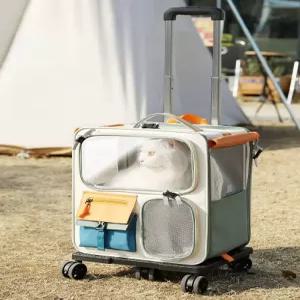 강아지캐리어 트롤리가방 백팩 애견 통기성 이동가방 바퀴