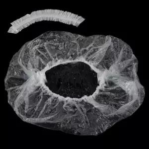 100p 일회용 비닐 헤어캡 투명 샤워캡 미용실 염색 보호모자