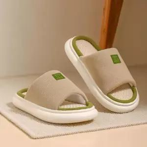 사계절 층간소음 방지 린넨 실내 슬리퍼 쿠션