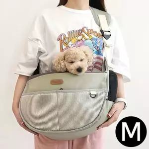 고품질 패리스독 올뉴 스트라이프 슬링백 (그레이) (M) 강아지이동...