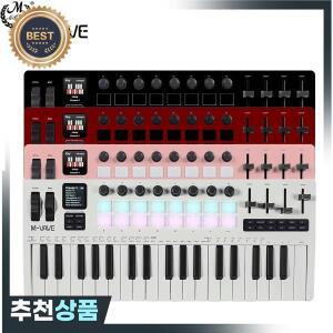 M-VAVE SMK-37 Pro  무선 MIDI 키보드 올인원 신디사이저 워크스테이션 | 37개의 민감한 키 16개의 드럼 패