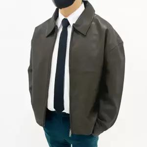 남자 남성 레더 가죽자켓 봄 가을 캐주얼 아우터 점퍼 오버핏 빅사이즈 M~3XL 케이브 레더 자켓 