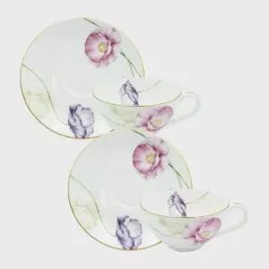 한국도자기 레트로 커피잔 2인 세트 첼시골드 찻잔 부모님 선물