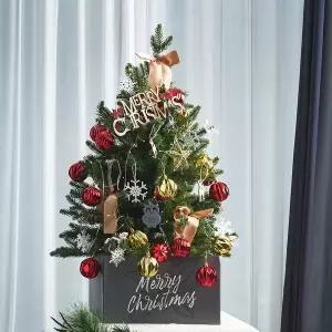 [비솜] 그레이트 90cm 트리 풀세트 200P 미리내전구 실크볼캡 보관가방 크리스마스 완제품