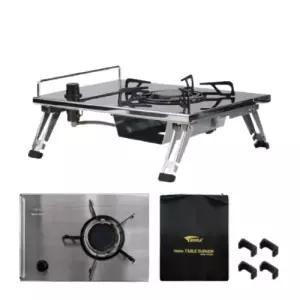 티에라 원버너 플레이트 실버 IGT 플랫버너 캠핑 스토브 액출 테이블용