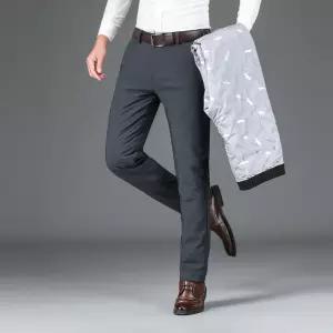 남자정장바지 두툼한 기모 정장바지 캐주얼 방한바지 구스다운바지 팬츠 심쿵인싸
