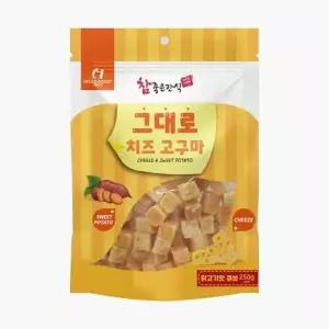 (2개묶음)참좋은간식 그대로 치즈 고구마 닭고기맛 큐브 250g