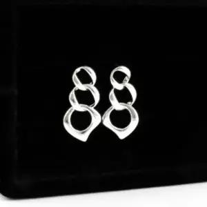 [다잇템] 여성 드롭 베이직 고리링 애나멜 롱 실버 귀걸이_20507953_588872