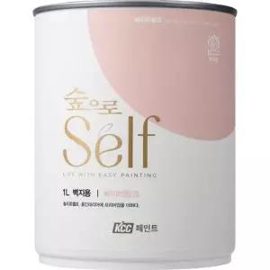 KCC페인트 가정용 수성페인트 숲으로셀프벽지용 에그쉘/베이비핑크 1L