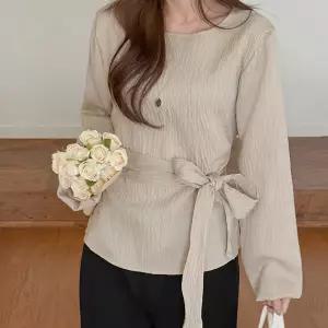 [빅사이즈]이블렛 리체트 리오셀 스트랩 블라우스 제이스타일