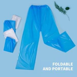 3PCS 일회용 비옷 바지 휴대용 스플래시 증거 분할 야외 여행 표류 사이클링 피트 래핑