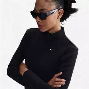 나이키 NSW 플러시 여성 슬림 긴팔 코지 플리스 하프집 탑 FV8029-010 2476568