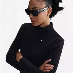 나이키 스포츠웨어 플러시 여성 슬림 긴팔 코지 플리스 하프집 탑 FV8029-010 2500148