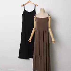 빅사이즈 506 러블리끈나시셔링원피스 DRAI961