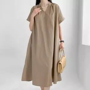 빅사이즈 506 플리캡소매원피스 DGLU782