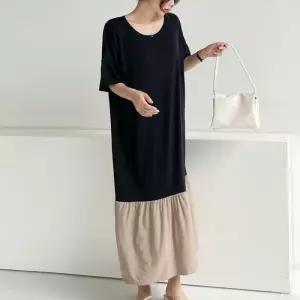 빅사이즈 507 에프터유넥반팔롱원피스 DGLU371