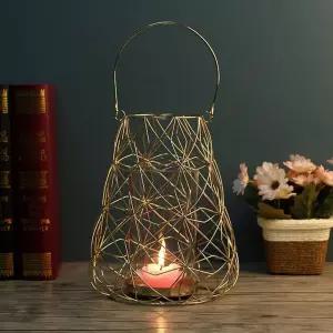 침실인테리어 램프형 스틸 캔들홀더 18cm