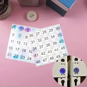 bns 홀로그램 원형 학교 분류 숫자스티커 1-50 1P