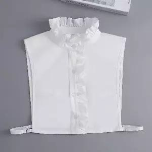 레이스 차이나카라 코튼 페이크 이너 넥 블라우스