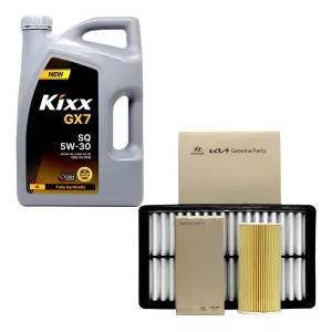 올뉴K3 가솔린 엔진오일 킥스 G1 5W30 4리터 순정 오일필터 에어필터 세트