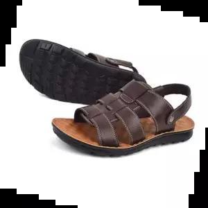 패션샌들 남성 샌들 발편한 여름 외출 스트랩 슬리퍼 가죽 신발