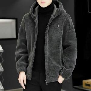 가죽자켓 점퍼 재킷 인조 겨울 라이더 무스탕 오토바이 양털 후드 재킷 남성용 두꺼운 따뜻한 캐주얼 가을