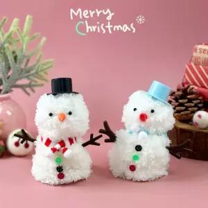 크리스마스 겨울 소품 공예 눈사람 모루 인형 키링 만들기 키트 1인 세트 철사인형 DIY 공예용 재료 체험