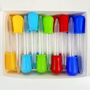 20개 플라스틱 5ml 눈금 스포이트 어항스포이드 미술 물감 놀이 스포이드 구피 치어 어항 청소 실험 교구