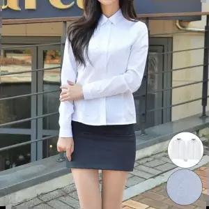 예쁜교복 교복몰 (빅사이즈) 여자 밝은블루 셔츠 2장 교복