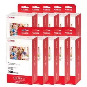 [캐논]포토프린터 용지 10개 세트 (1080매) -셀피 CP1500,CP1300 용지신상품 후다닥보냄