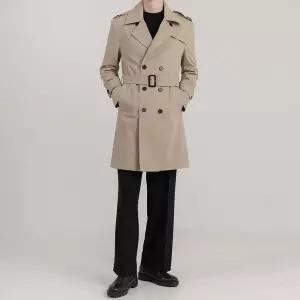 남자 더블 트렌치 바바리 코트 DB-CTA-77-베이지