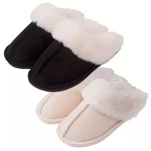 [로즈엘리]남여공용 발목까지 따뜻 웨지 방한 밍크융털 실내화 2026