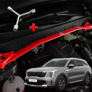 더 뉴 쏘렌토 페이스리프트 자동차 스트럿바 차체보강 주행 안정성 보조장치 장착육각렌치