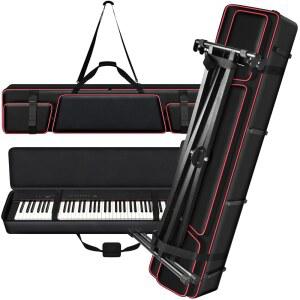 [가방 전용] 야마하 P71 /P45P /143B 슬림 호환되는 수행하는 키보드 홀더 연습을 피아노 가중 스탠드용 디지털 전기 케이스, 기계식 피아노와 휴대용 홈 야외에서 키 88 여행용