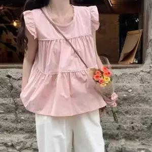 2컬러 발라한 러블리룩 민소매 여름 블라우스 셔츠