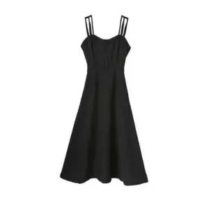 슬림 롱 원피스 꾸안꾸 블랙 휴양지